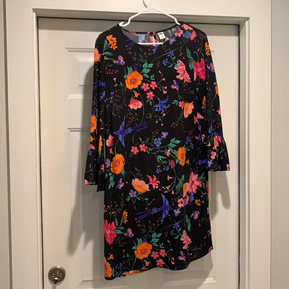 OLD NAVY floral print long sleeve dress! Size S!